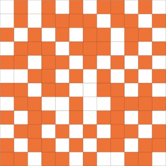 SHINE Mosaico White-Orange  30x30